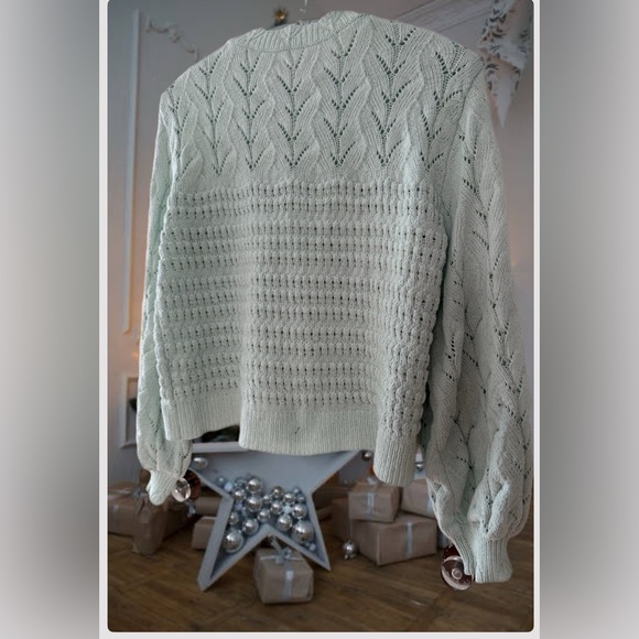 LC Lauren Conrad Balloon Sleeve Mock Neck Sweater size S Long sleeves - Picture 2 of 16